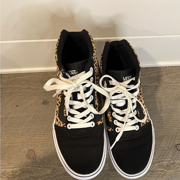 Vans Ward Hi Platform Cheetah Leopard Skate High Top Shoes - Size 8.5 - Picture 6 of 8